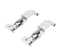 Keenso Support de Plaque D'immatriculation en Acier Inoxydable à Ressort, 2 Clips pour Remorques Voitures Camions Camping-Cars Européens avec Montage Rapide