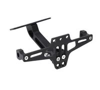 Keenso Support de Plaque D'immatriculation Universel pour Moto, en Alliage D'aluminium 6063 T6, Support de Plaque D'immatriculation Pliable à 90 Degrés Réglable avec Entretoise