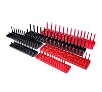 Keenso Support de Rangement pour Douilles de 1/4 à 1 Pouce | Support en plastique, tailles métriques et en pouces, fentes marquées par la taille, trou de suspension, utilisation en