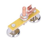 Keenso Support de Soudage Magnétique, Clip de Mise à la Terre à Double Aimant à Grande Aspiration pour Soudage Mécanique, Isolation en Cuivre de 36mm, 1 unité