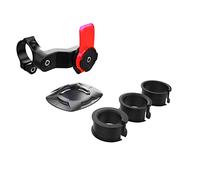 Keenso Support de Téléphone de Vélo, Support de Téléphone de Moto Universel Rotatif Réglable avec Fonction Anti-Choc, pour Vélos électriques de Route de Montagne et Scooter (Noir Rouge (HL-143A))