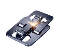 Keenso Support de téléphone portable à angle réglable en alliage d'aluminium pour la maison, les voyages, le bureau, support de téléphone portable pliable pour bureau, tablette (gris)