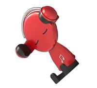 Keenso Support de Téléphone Portable pour Grille D'aération de Voiture, Support Universel avec Angle de Vision Réglable à 360 ° pour Les Smartphones et Véhicules (Rouge)
