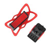 Keenso Support de téléphone Portable pour vélo Support de téléphone Portable pour vélo Universel Support de navigateur GPS pour vélo de Montagne en Silicone Rouge(obile Phone Bracket)