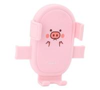 Keenso Support de Téléphone pour Vélo, Cochon Rose, Support de Guidon à Dégagement Rapide pour Scooter électrique, de Téléphone en PVC ABS Absorbant Les Chocs avec Motif Animal, Compatible avec Les