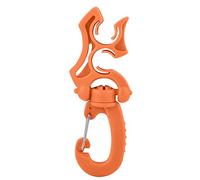 Keenso Support de Tuyau Double de Plongée avec Clip, Crochet de Boucle de Retenue de Régulateur de Clip de Support de Tuyau BCD de Plongée (Orange)