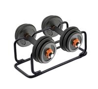 Keenso Support D'haltères avec Supports en Acier renforcé, Support de Stockage D'haltères Compact pour équipement de Fitness de Bureau à Domicile (Noir S)
