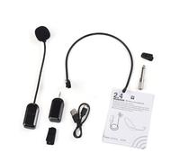 Keenso Système de Microphone sans Fil, Plage de 98 Pieds 2,4 G Deux Micros de Casque sans Fil pour l'enseignement du Système PA en Haut-Parleur karaoké (1 récepteur avec 1 Microphone)