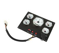 Keenso Tableau de Bord Marin, Tableau de Bord de Bateau 4000 Tr/min Tachymètre Niveau de Carburant Température de L'eau Compteur de Pression D'huile Voltmètre 5 Ensemble de Jauge de (Cadran blanc)