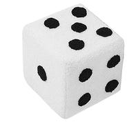 Keenso Tabouret de Pied Cube Unique, Option Pratique et Confortable pour Le Salon, Bois Massif + Polaire, Tabouret de Dés (29x29x25cm)