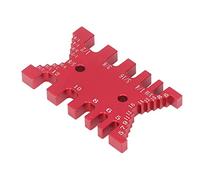 Keenso Tacketail Jig Tenon Brake Aluminium pour Outils de Travail du Bois, Modèle de Contrôle Exact avec échelle Métrique et Douane, Adaptée au Routeur de Carpense Sciage Message Linéaire (rouge)