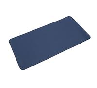Keenso Tapis de Bureau Multifonctionnel, Tapis de Souris en Cuir PU et Liège pour le Bureau et la Maison, Base Antidérapante Résistante à l'huile, 23,6 X 11,8 Pouces (Bleu marine + liège)