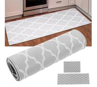 KEENSO tapis de coussin de cuisine 2pcs Tapis de Cuisine, Tapis de Cuisine Anti-fatigue Rembourrés Imperméables linge dessous