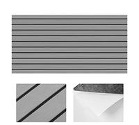 Keenso Tapis de Pont en Mousse EVA, Plancher de Bateau Imperméable Antidérapant 2400x600mm, avec Support de Colle Antidérapant, pour Utilisation Extérieure en Camping-Car Marin (A (Gris + Noir))