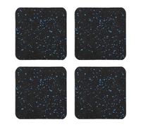 Keenso Tapis de Tapis Roulant, 4 Pièces en Caoutchouc Haute densité Antidérapant, Protection du Sol, Réduction du Bruit, Absorption des Vibrations pour Roulant, Vélo, Rameur