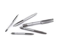 Keenso Taps de Treuil à Vis de Haut à Cœur Set M3 M4 M5 M6 M8-5pcs Outils de Taraudage de Flûte Droite pour les Matériaux Souples