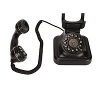 Keenso Téléphone de Bureau à L'ancienne avec Bouton de Disque pour Décoration du Bureau à Domicile, Dernier Numéro Redial, Design Rétro de Style Européen