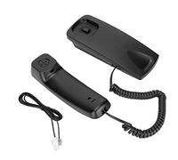 Keenso Téléphone mural filaire avec écran LCD et fonction de recomposition des numéros, amis, ABS de haute qualité (noir)