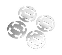 Keenso Tendeur de Corde, 4 Pièces Boucles de Corde à Vent 420 Ajusteurs de Tente Ronde en Acier Inoxydable pour Le Camping de Randonnée