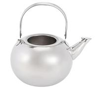 Keenso Théière en Acier Inoxydable 304, Bouilloire à Eau Durable avec Filtre pour la Maison et le Bureau, Théière en Acier Inoxydable 304 pour les Amateurs de thé (Argent 14CM)