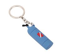 Keenso Thème de Plongée Porte-clés, Mini PVC Bouteille de Plongée sous-Marine Porte-clés Cylindre d'air Porte-clés pour Femmes et Hommes(10 * 5 * 3cm-Bleu)
