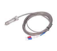 Keenso Thermoelement de Type en Acier Inoxydable pour Capteur de Température avec Réaction Rapide, Conception Snap Pfeder Spring, Longueur de 3 Mètres pour le Plastique, Machines, Industrie