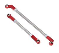 Keenso Tige de Direction en Alliage d'aluminium de 90 Mm pour Voitures RC sur Chenilles, Améliore Le Contrôle avec Tête Sphérique de 7,5 Mm, Parfaite pour Les Modèles SCX10 III (Rouge)