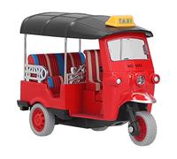 Keenso Tirer Thai Tricycle, Retirer Thai Trisiad Simulation Alliage Tuk Voiture Modèle Spielugug Train Pliant (Vert (Rouge)