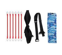 Keenso Tirez Le Groupe D'assistance, 6 Cordes élastiques jusqu'à 180 LB de Latex élastique de Haut avec Une Manche Protectrice pour L'entraînement à la Résidence de la Salle de Gym (Black)