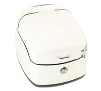 Keenso Top Case de Moto, Coffre Arrière de Moto étanche en Métal ABS 38 L avec Système de Verrouillage Antivol, Ajustement Universel pour Motos Scooters (White)