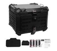 Keenso Top Case, Système de Verrouillage Antivol en Aluminium 55L, avec Support Universel et Coussin Arrière, pour Le Rangement des Bagages