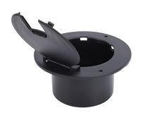 Keenso Trappe de Câble électrique Ronde avec Couvercle de Verrouillage à Pression et Support Flexible, Trappe de Cordon d'alimentation RV pour Interface de 3,5 Pouces, Remorque,