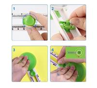 Keenso Trimteur de Coupe-circuit en Papier Réglable avec 3 Lames pour Outils de Coupe Rond