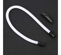Keenso Tube mélodica en ABS, accessoire de 57 cm, tube blanc avec embout noir, léger, portable pour 32 à 37 touches, débutants, étudiants