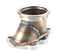 Keenso Turbo Échappement à un Tuyau de Dupie vers le Bas, 5 Boulons 2,5 Pouces Adaptateur Turbo Downpipe Fangar Ajustement pour les Boîtiers de Turbine GT25 GT28 T25 T28