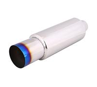 Keenso Tuyau d'Echappement, Embout de Tuyau de Silencieux d'Echappement de Voiture de 2.5inch Tuyau de Queue d'Echappement Tuyau de TipTail de Brûlure (B-Tuyau de Queue de Silencieux de voiture)