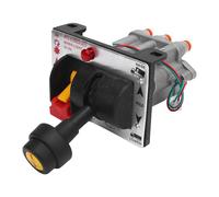 Keenso Valve de Commande de Camion avec Kick-out, Kit de Valve de Commande d'air Double PTO en Alliage Métallique pour Pompe à Benne Basculante et Performances de Camion Tracteur