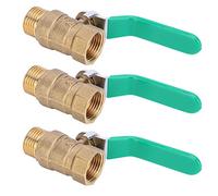 Keenso Vanne de Balle en Laiton de Haute qualité Facile à Installer pour Le Système d'eau Froide/Chaude [3pcs]