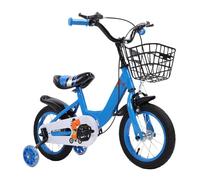 Keenso Vélo pour Enfant de 30 Cm avec Roues D'entraînement, pour Les Enfants de 3 à 10 Ans (Blue)