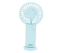 Keenso Ventilateur portatif rechargeable USB silencieux pour les voyages en plein air, mini ventilateur léger pour (plastique, 9,4 x 19,1 cm) (petit compartiment vertical, bleu)