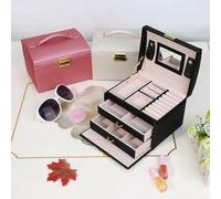 Keenso Vitrine pour boucles d'oreilles avec poignée en polyuréthane pour ranger les bijoux des filles (BLACK)