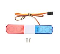 Keenso Voiture RC LED Police Light, Simulation Design 4 Modes RC Police Flash Lampe LED Alarme Lumière pour 1/8 1/10 RC Cars (Rouge Bleu)