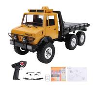 Keenso Voiture Télécommandée, Camion RC 6x6 Tout-Terrain à L'échelle 1/18 avec Boîte de Vitesses à Double Rapport et Moteur Puissant, Jouet de Loisir pour Adultes. (Yellow)