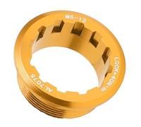 Keenso Volant D'inertie, Couvercle de Verrouillage de Volant de Vélo en Alliage D'aluminium avec Conception Antidérapante pour Anneau de Verrouillage de Cassette à 12 Vitesses Série (Gold)