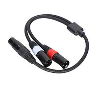 Keenso Xlr Femelle à Double 3 Broches Xlr Cable Mâle Structure Lourde de Service pour Microphones 0,5 M