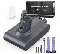 Keenstone 6500mAh Batterie pour Dyson V6 DC62 SV03, V6 Animal Pro Fluffy Plus Absolute SV04 SV05 SV06 SV09 DC58 DC61 DC72, Li-ION avec 2 Filtres, Tournevis et Vis