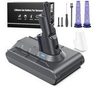 Keenstone 6500mAh Batterie pour Dyson V7 Motorhead Animal Trigger Pro Fluffy Mattress Absolute SV11 Aspirateur avec 2 Filtres, 21.6V