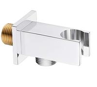 Keenware KSA-005 Sortie coudée pour paroi de Douche avec Support, Chrome