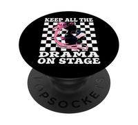 Keep All The Drama on Stage Masque de théâtre pour Fille PopSockets PopGrip Adhésif