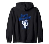 Keep Blooming Cactus Positive Desert Wildflower Retro Sweat à Capuche